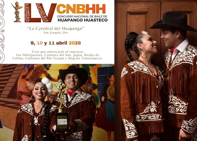 San Joaquín anuncia el LV Concurso Nacional de Baile de Huapango Huasteco 2026 del 9 al 11 de abril