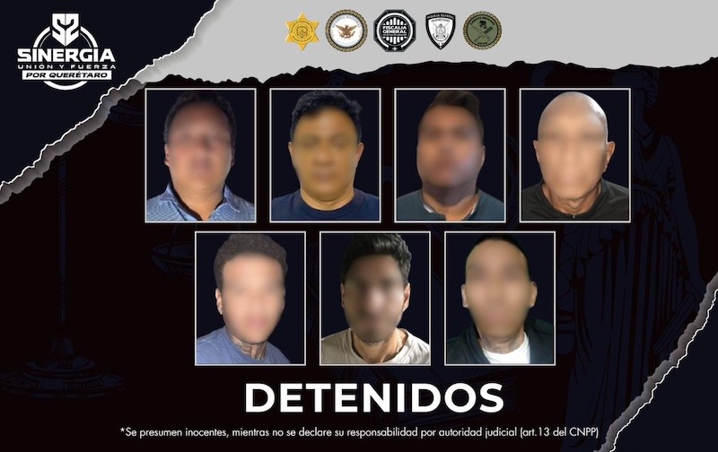 Siete personas detenidas tras ocho cateos en colonias de Querétaro