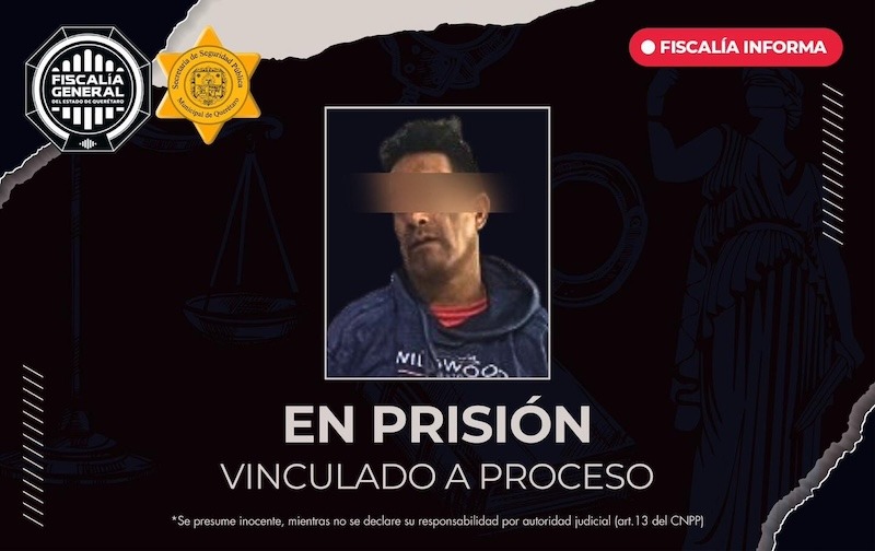En prisión sujeto por robo con violencia en comercio en la colonia Pathé en Querétaro Capital