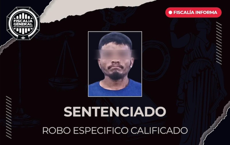 Sentencian a sujeto a 9 años de cárcel por siete robos a comercios en Querétaro