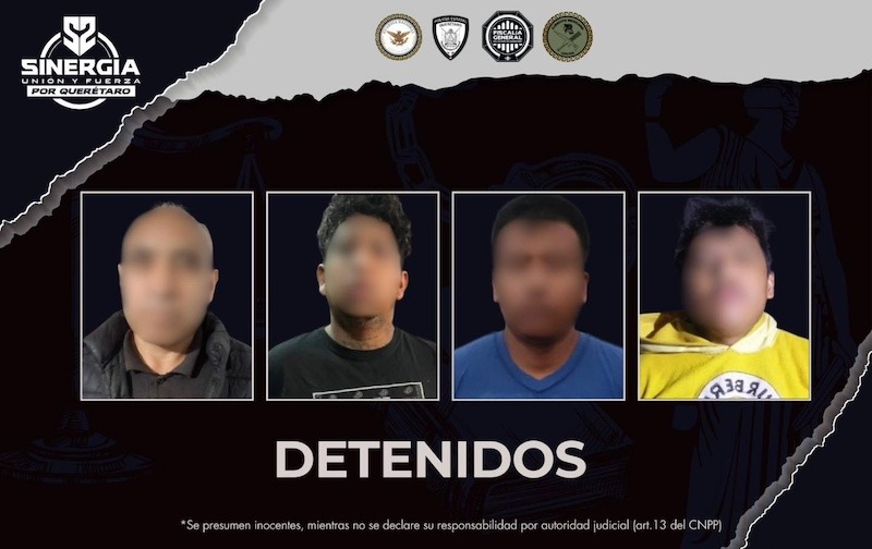 Detienen a cuatro personas tras cinco cateos simultáneos en Colón, El Marqués y Amealco