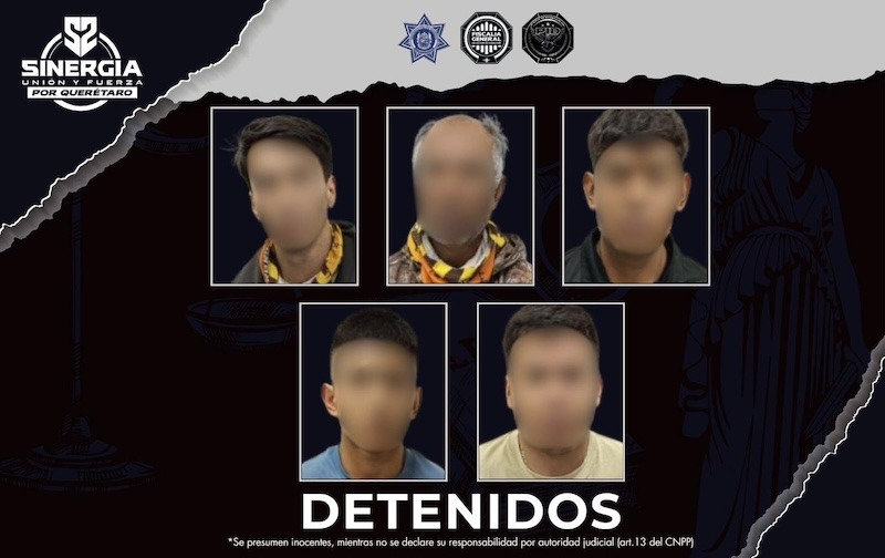 Nueve personas detenidas en Corregidora tras privación de la libertad y ataque armado en Vista Hermosa