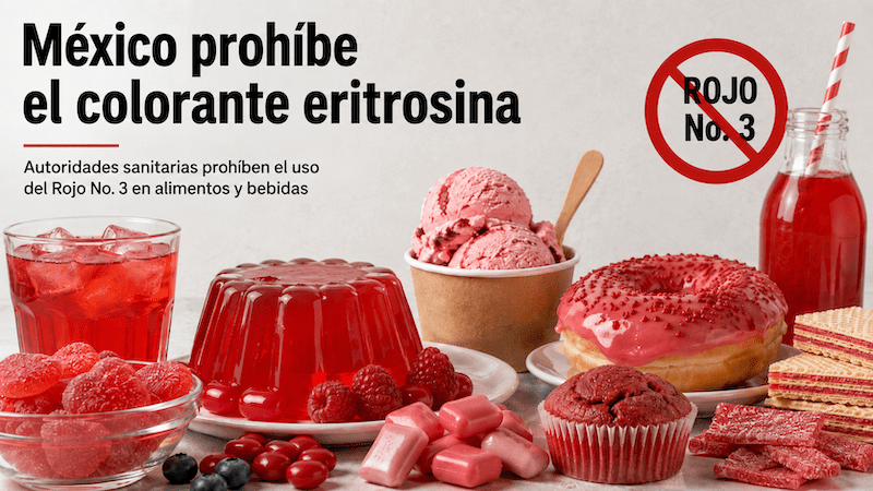 Prohíben en México el uso del colorante rojo eritrosina en alimentos y bebidas