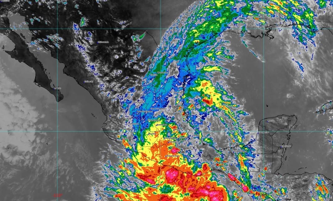 Depresión Tropical Dos-E provocará lluvias en al menos ocho estados del país