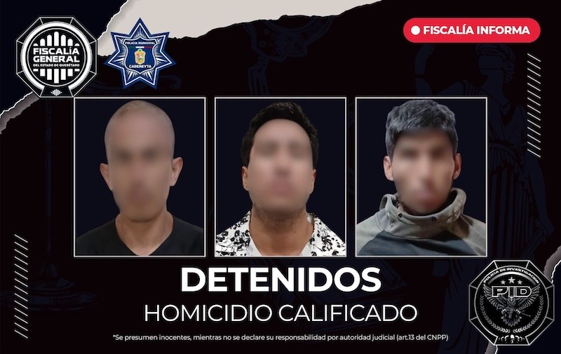 Detienen a “El Shaggy”, “El Chelas” y “El Michoacano” por homicidio calificado en Cadereyta