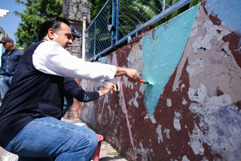 Luis Nava encabeza rehabilitación de espacios públicos en Ejido Modelo