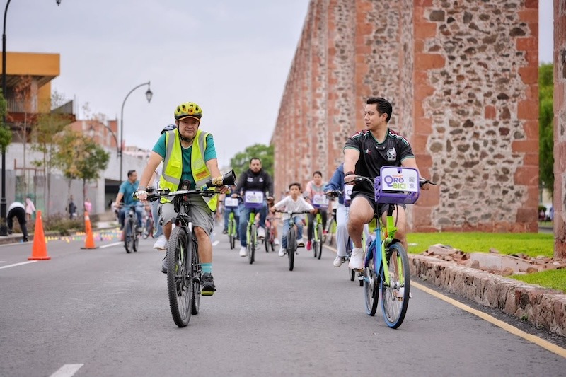 Más de mil 600 personas disfrutan Vía Recreativa Los Arcos por el Día Mundial de la Bicicleta