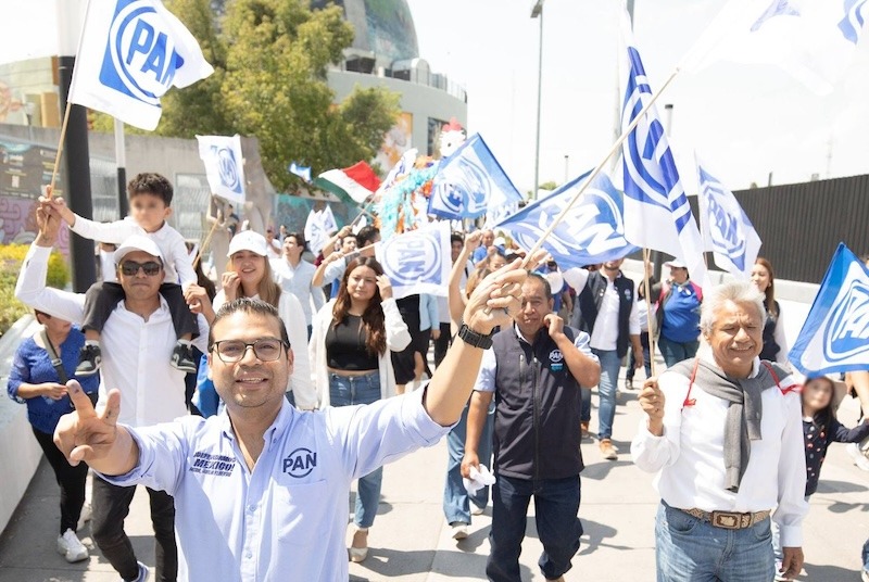 Se calienta el ambiente político rumbo a 2027; Panistas de Querétaro salen a las calles