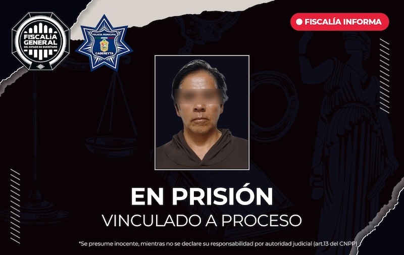 Acusado de matar a tres personas por presunta disputa de terreno en Cadereyta de Montes está en cárcel