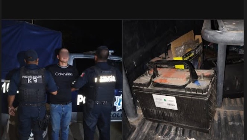 Detienen en Colón a presunto ladrón originario de El Marqués por robo en predio de unidades de transporte