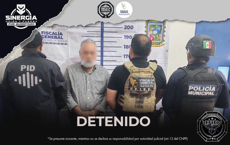 Detienen en Puebla a presunto responsable de un secuestro cometido en Querétaro en 1996