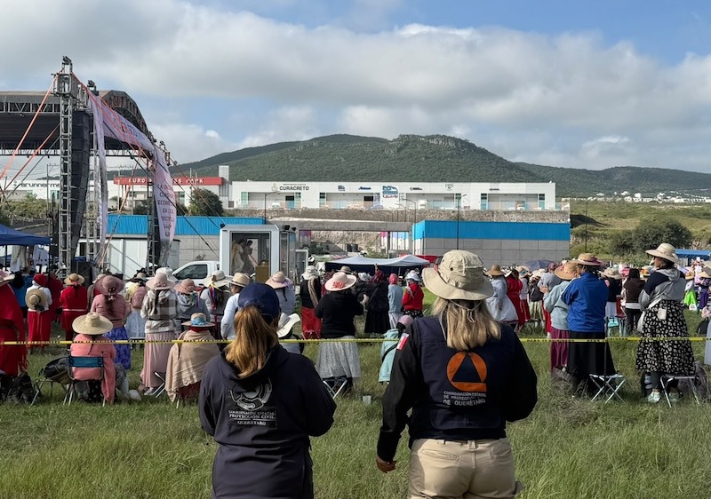 Peregrinación de Querétaro al Tepeyac avanza sin incidentes; operativo garantiza seguridad y atención a más de 32 mil romeros