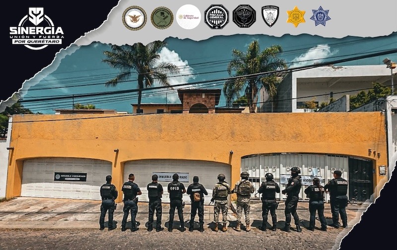 Aseguran más de 40 kilos de metanfetamina y casi 9 de marihuana en cateo en Juriquilla