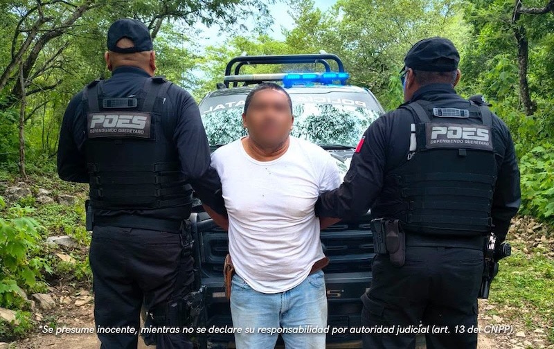 Policía Estatal detiene a hombre armado en Jalpan; portaba arma corta sin licencia