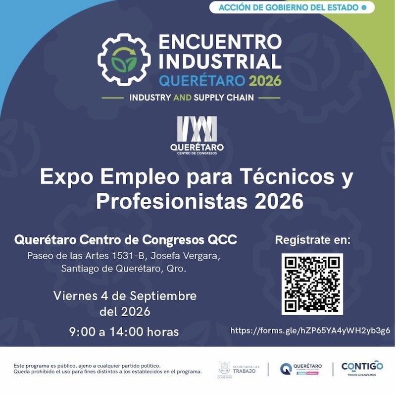 Ofertarán más de 300 empleos con sueldos de hasta 150 mil pesos en Querétaro