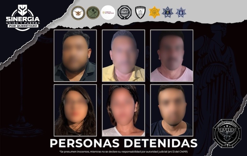 Siete cateos dejan seis detenidos en Colón, Querétaro y San Juan del Río