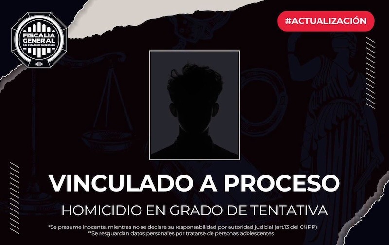 Adolescente es vinculado a proceso por intento de homicidio tras agresión en secundaria de Querétaro