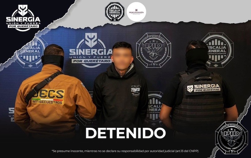 Cae en Querétaro “El Tripa”, buscado desde 2022 por secuestro agravado en Hidalgo