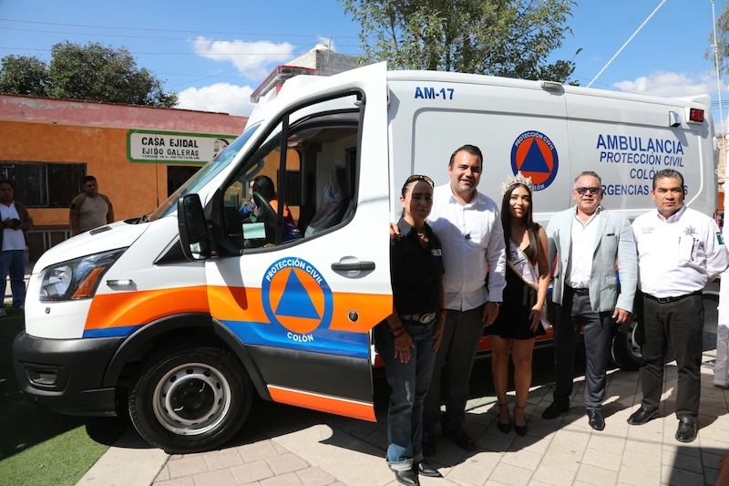 Gaspar Trueba fortalece Protección Civil de Colón con dos nuevas ambulancias y equipo especializado con inversión de 4.2 mdp