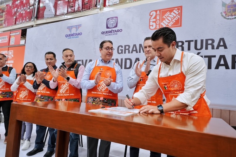 Home Depot abre nueva sucursal en Querétaro y firma convenio con Municipio